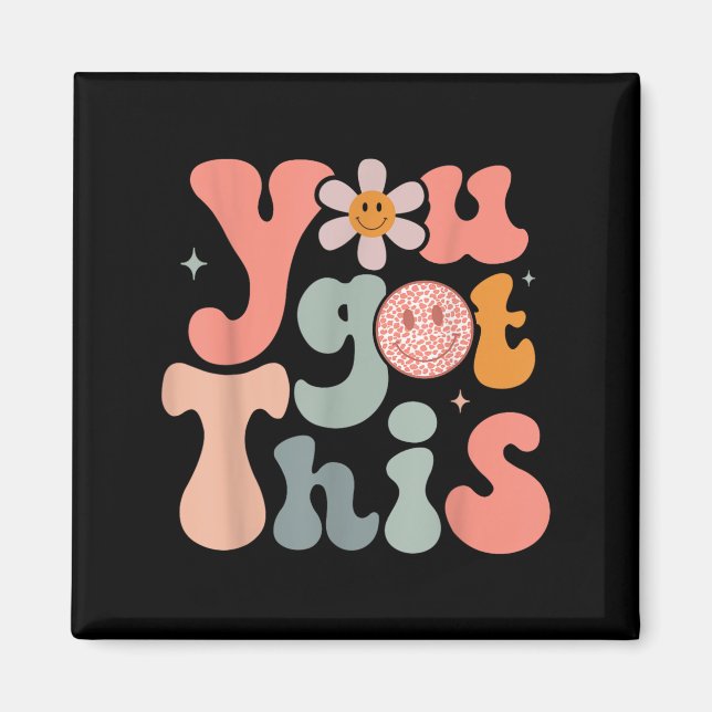 Test Day Teacher Shirt Motivational Testing Day St Magnet (Front)