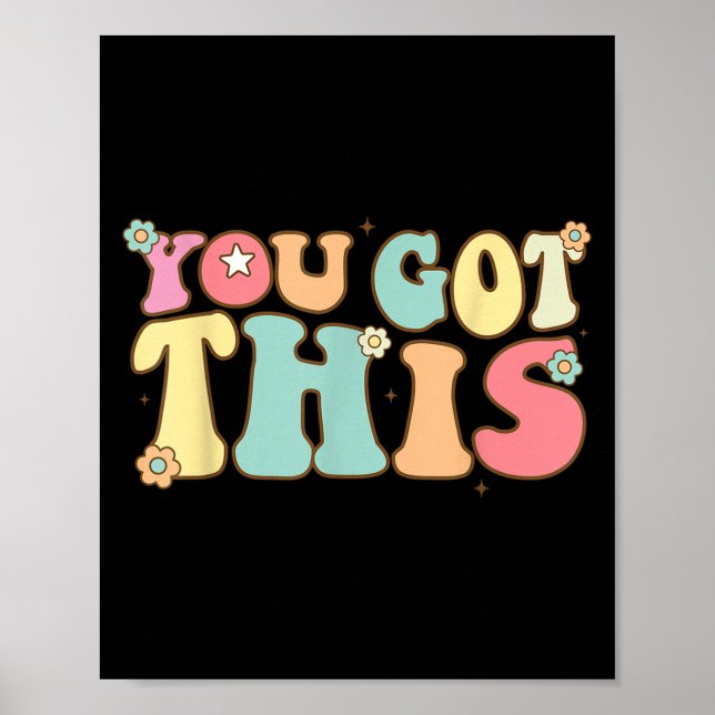 Test Day Teacher Shirt Motivational Testing Day St Poster (Front)