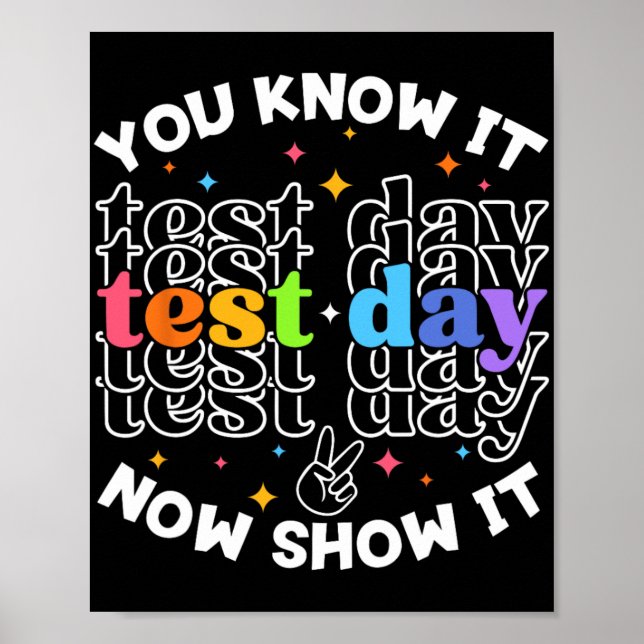 Test Day Testing Day Teacher Student Test Day  Poster (Front)