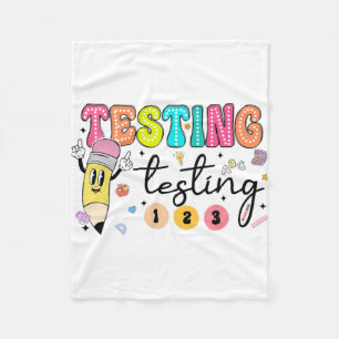 Test Day Yall Testing Day Teacher Fleece Blanket