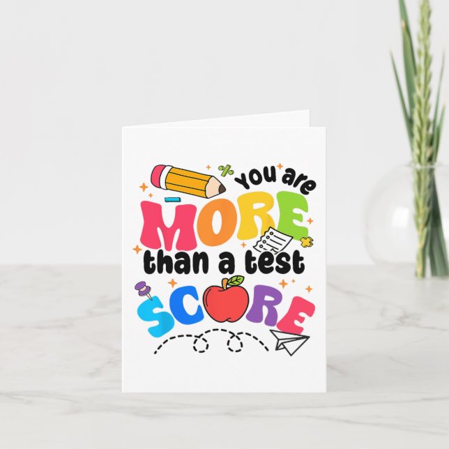 Test Day You Are More Than A Test Score  Card (Front)