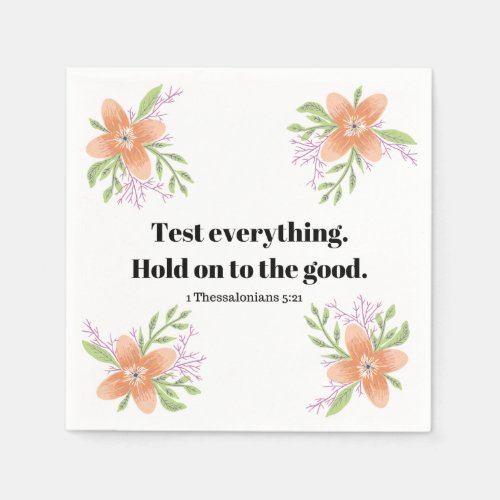 Test Everything  1 Thessalonians Bible Verse Napkins