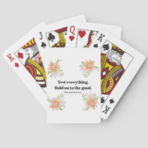 Test Everything 1 Thessalonians Bible Verse Poker Cards