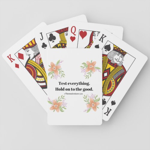Test Everything 1 Thessalonians Bible Verse Poker Cards