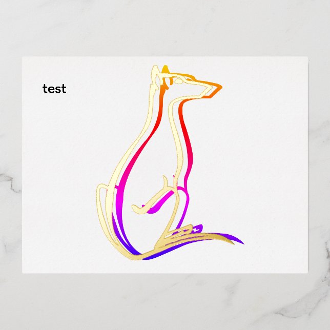 test foil invitation postcard (Front)