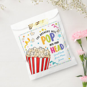 test good luck treat class teacher answer pop favor bag
