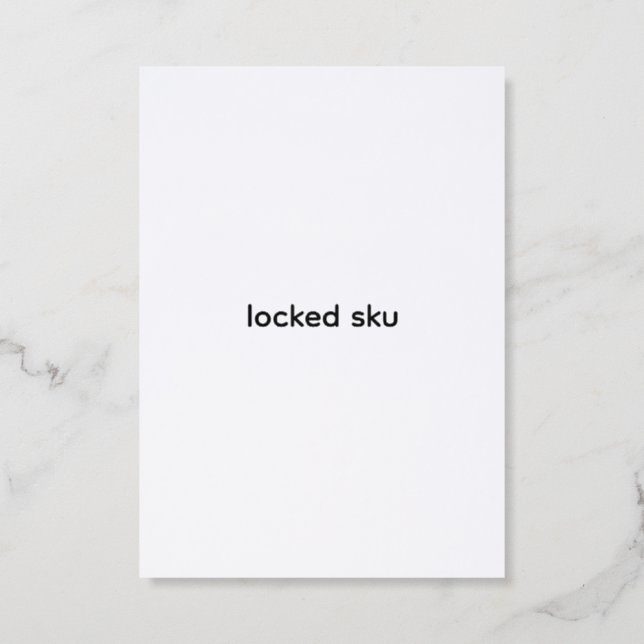 test - locked this orientation only letterpress photo cards (Front)