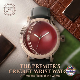 Test Match Red Cricket Ball Watch