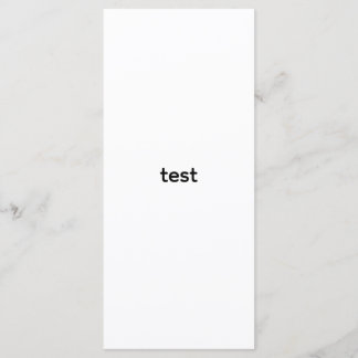 test menu