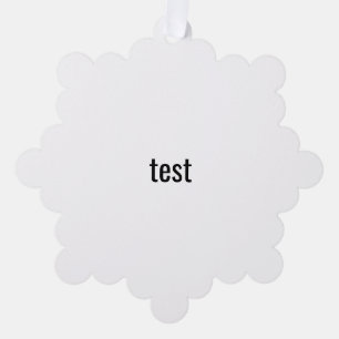 test ornament card