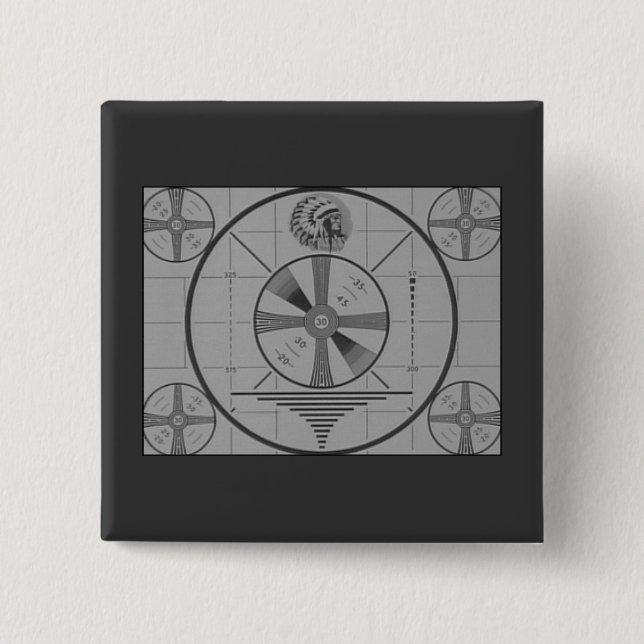 Test Pattern novelty (Indian head) Button (Front)