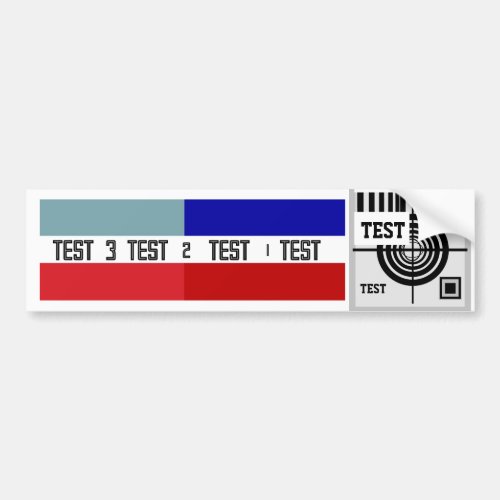 Test Pattern Wakey Wakey Car Magnet Bumper Sticker