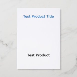Test Product Letterpress Photo Cards