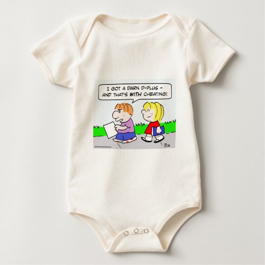 test school kids cheating baby bodysuit