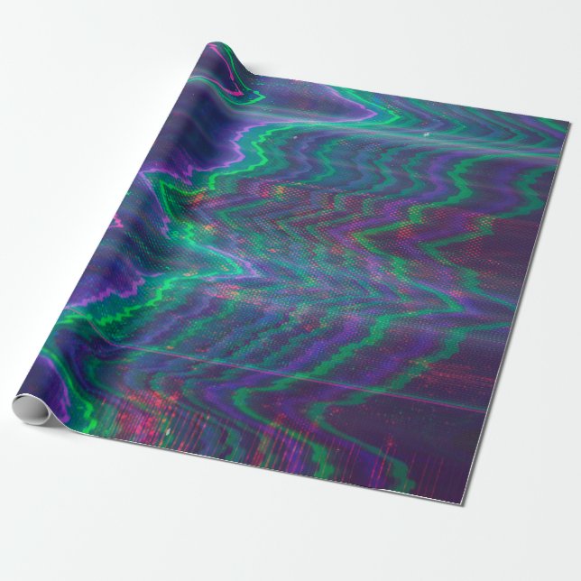 Test screen glitch abstract wrapping paper (Unrolled)