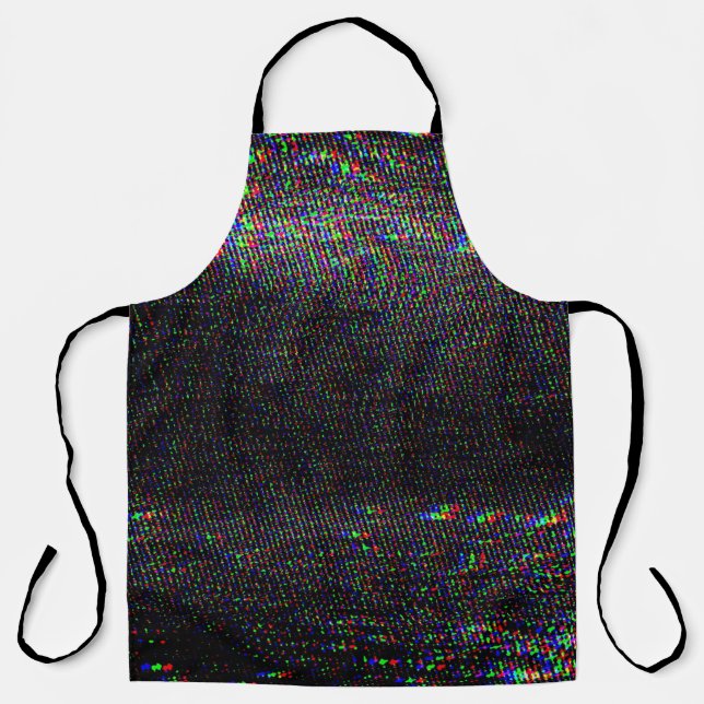 Test Screen Glitch Texture Background Apron (Front)
