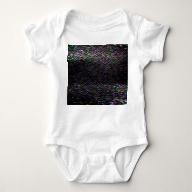 Test Screen Glitch Texture Background Baby Bodysuit (Front)