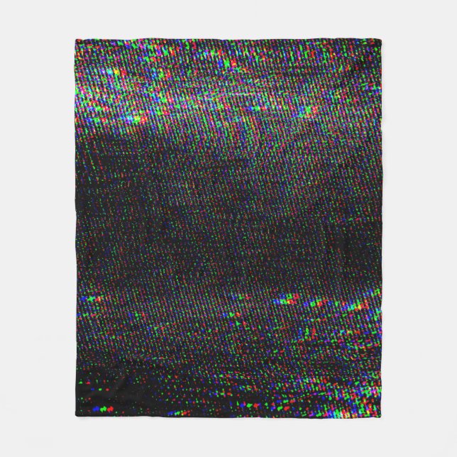 Test Screen Glitch Texture. Fleece Blanket (Front)