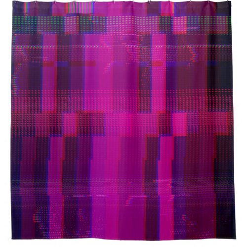 Test screen glitch texture shower curtain