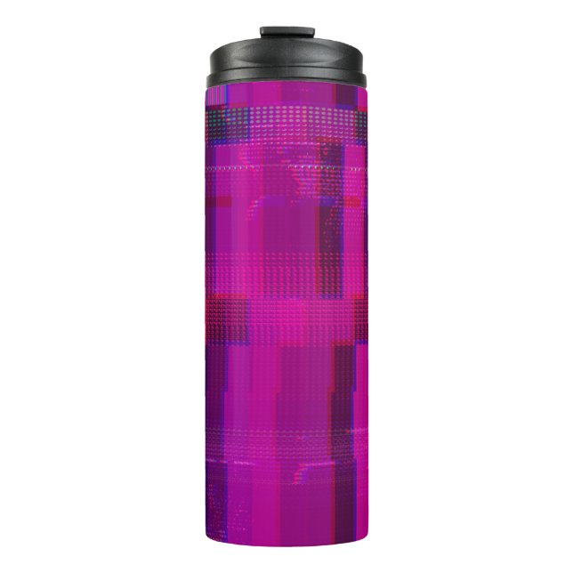 Test screen glitch texture thermal tumbler (Front)