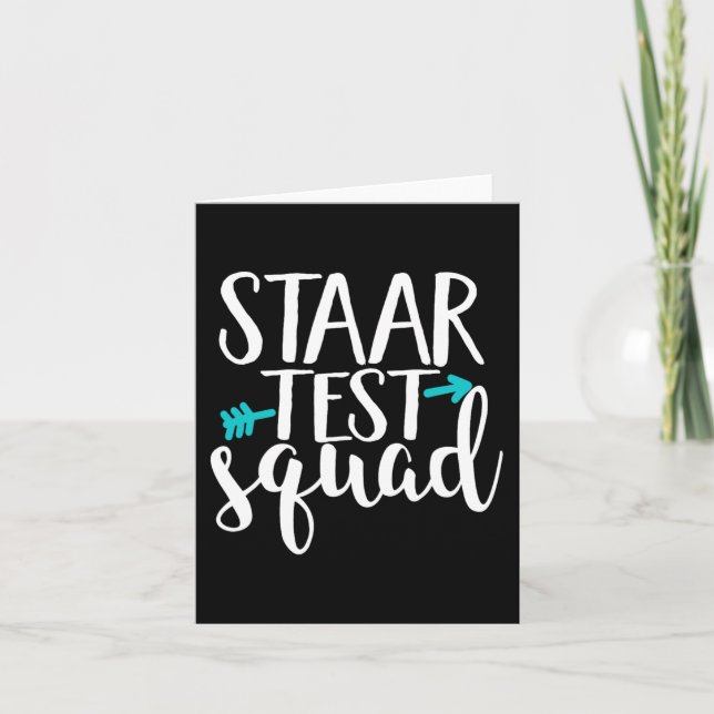 Test Squad Elementary Teacher Test Day  Card (Front)