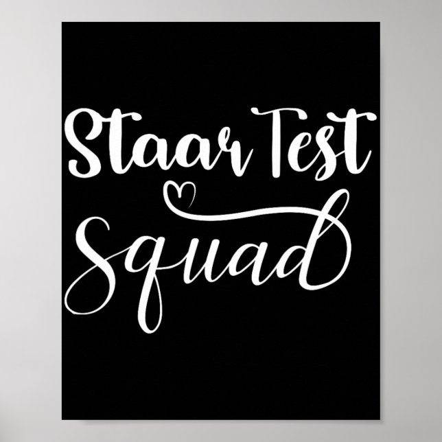 Test Squad Funny Teacher Student Testing Day  Poster (Front)