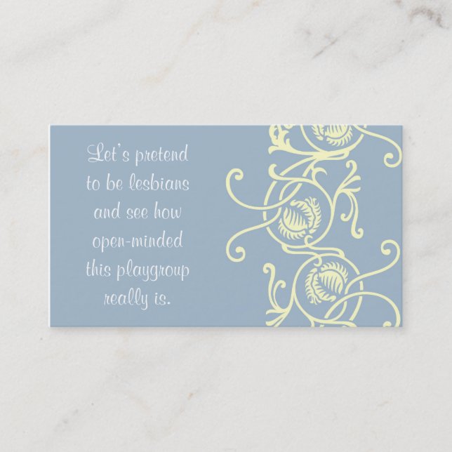 Test their tolerance mommy cards (Front)