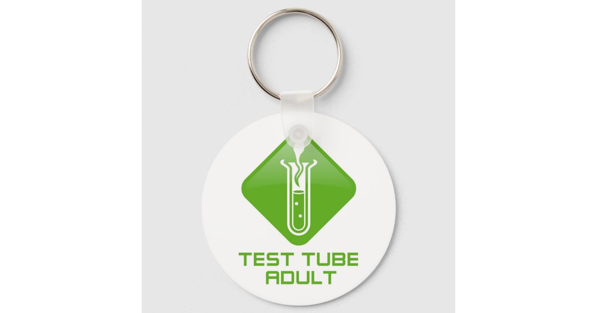 Test Tube Adult Keychain | Zazzle