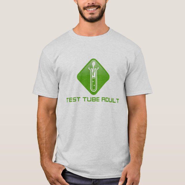 Test Tube Adult T-Shirt (Front)