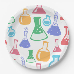Test Tube Glass Tubes Laboratory Scientist Chemist Paper Plates
