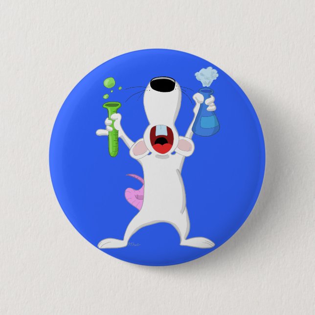 Test Tube Lab Rat Button (Front)