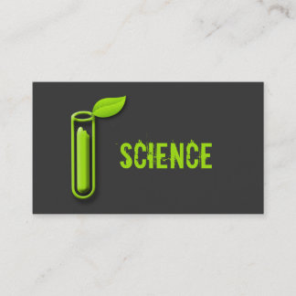 Test Tube Leaf Cool Scientist Business Cards