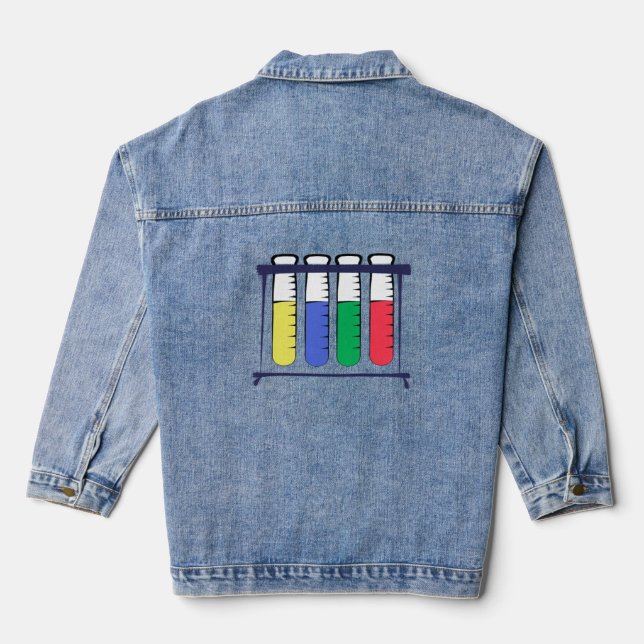 Test Tube Shelf Denim Jacket (Back)