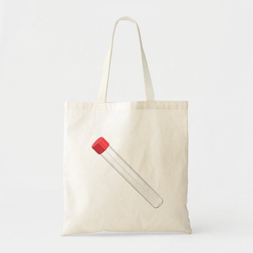 Test tube with red cap tote bag