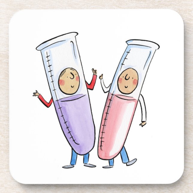 Test Tubes Beverage Coaster (Front)