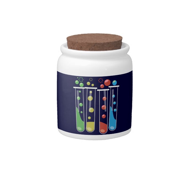 Test Tubes cartoon Candy Jar (Front)