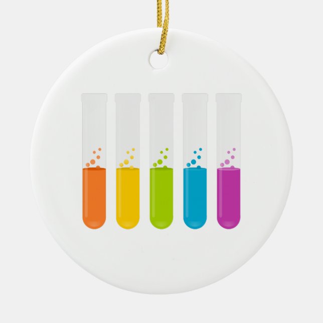 Test tubes ceramic ornament (Front)