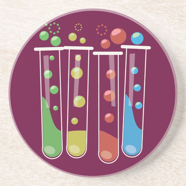 Test Tubes Drink Coaster (Front)