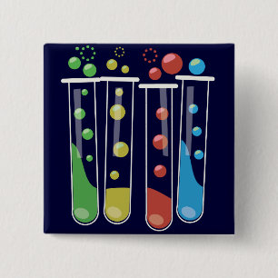 Test Tubes Pinback Button