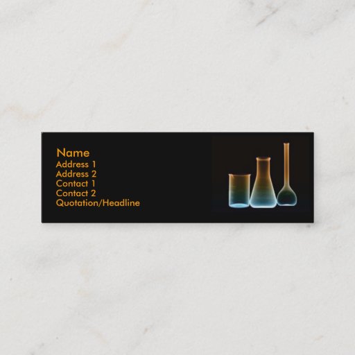 Customizable Test Tubes Profile Card Business Cards
