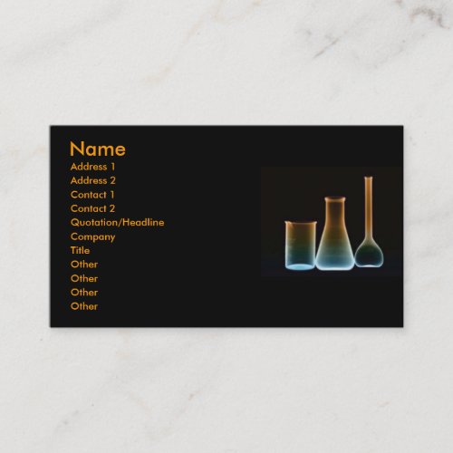 Test Tubes Profile Card Business Card Template