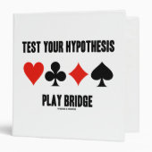 Test Your Hypothesis Play Bridge Four Card Suits 3 Ring Binder (Front/Inside)