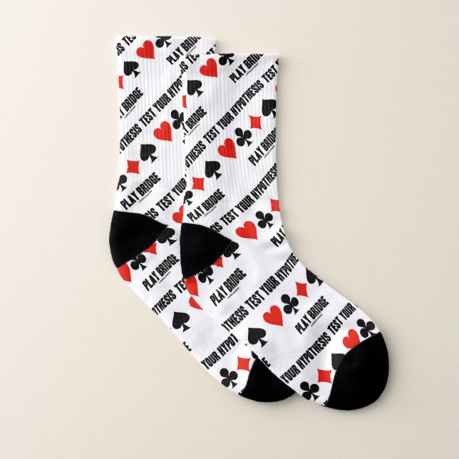 Test Your Hypothesis Play Bridge Four Card Suits Socks (Pair)
