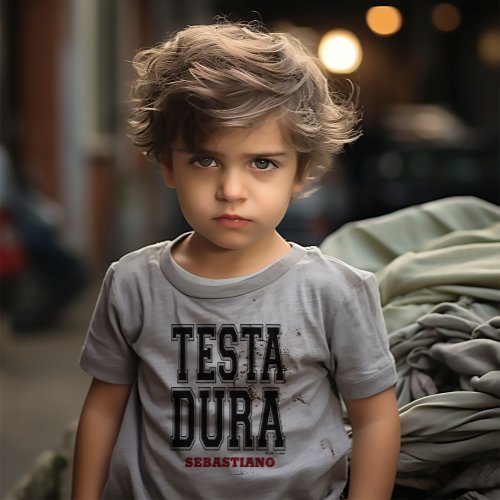 Testa Dura Hard Head Stubborn Funny Italian Toddler T_shirt