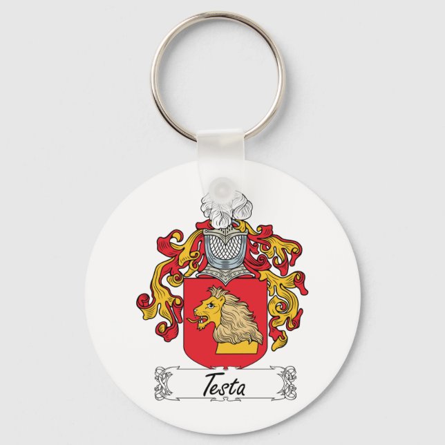 Testa Family Crest Keychain (Front)