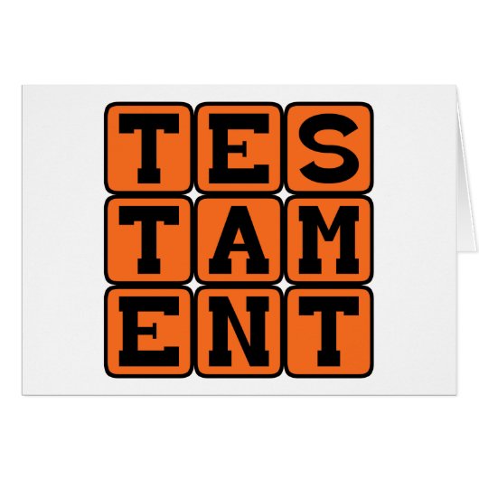 Testament, Evidence of Fact Cards (Front Horizontal)