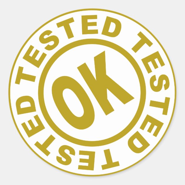 Free Vector | Ok tested, stamp