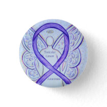 Testicular Cancer Angel Awareness Ribbon Pin