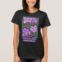 Testicular Cancer Awareness Boho Orchid Flower T-Shirt
