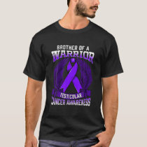 Testicular Cancer Awareness Brother Support Ribbon T-Shirt